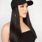 16" Black Baseball Cap Hair