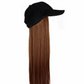 16" Medium Brown Baseball Cap Hair