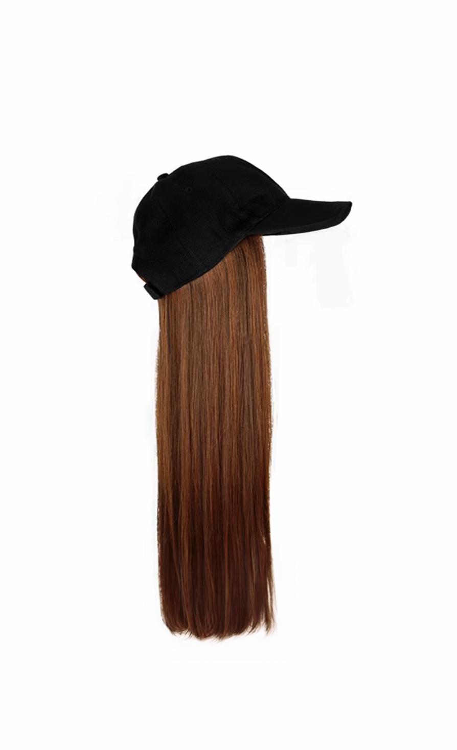 16" Medium Brown Baseball Cap Hair