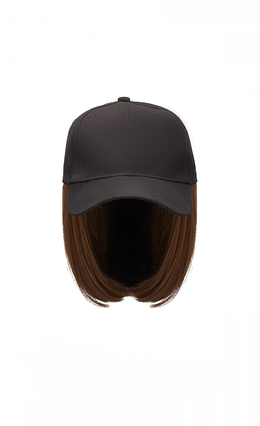 6" Medium Brown Bob Cap Hair