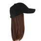 10" Medium Brown Baseball Cap Hair